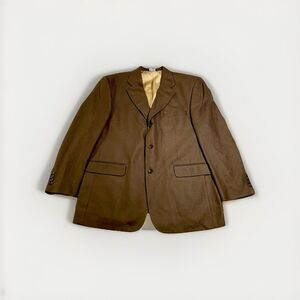 Joseph & Lyman Mens‎ 100% Cashmere 2 Button Brown Blazer Size 42 R